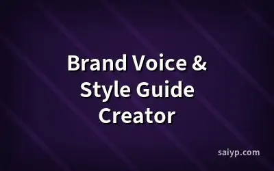 Brand Voice & Style Guide Creator