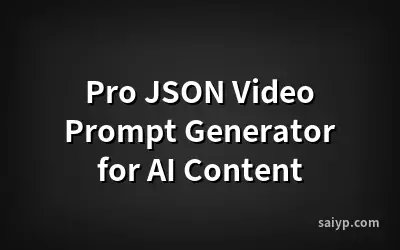 Pro JSON Video Prompt Generator for AI Content