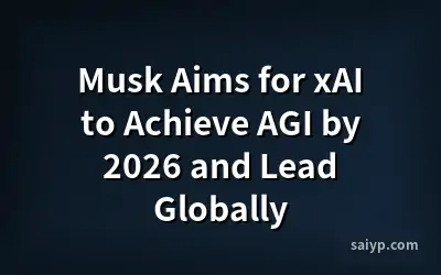 Musk Aims for xAI to Achieve AGI by 2026 and Lead Globally