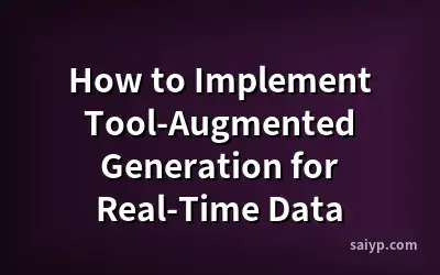 How to Implement Tool-Augmented Generation for Real-Time Data