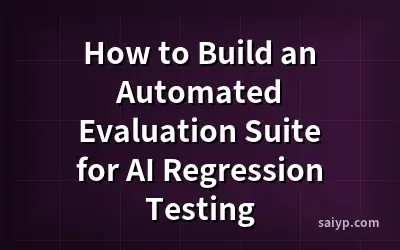 How to Build an Automated Evaluation Suite for AI Regression Testing