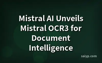 Mistral AI Unveils Mistral OCR3 for Document Intelligence