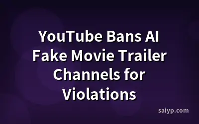 YouTube Bans AI Fake Movie Trailer Channels for Violations