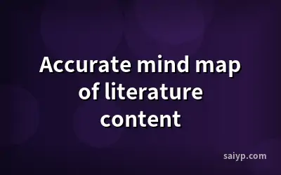 Accurate mind map of literature content