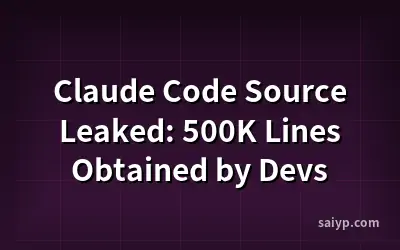 Claude Code Source Leaked: 500K Lines Obtained by Devs
