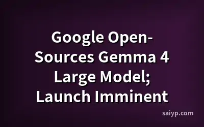 Google Open-Sources Gemma 4 Large Model; Launch Imminent