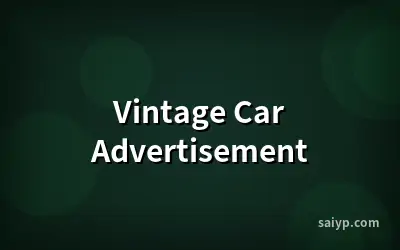 Vintage Car Advertisement