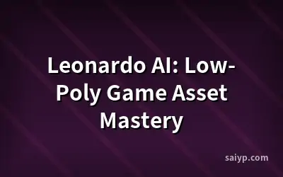 Leonardo AI: Low-Poly Game Asset Mastery