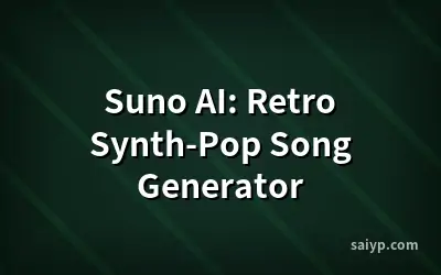 Suno AI: Retro Synth-Pop Song Generator