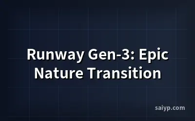 Runway Gen-3: Epic Nature Transition