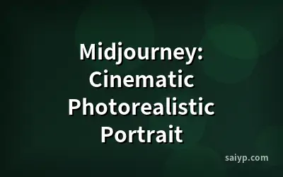 Midjourney: Cinematic Photorealistic Portrait