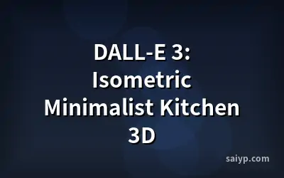 DALL-E 3: Isometric Minimalist Kitchen 3D