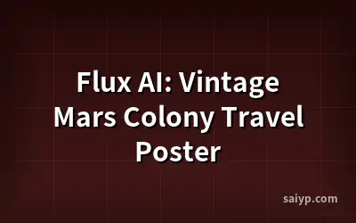Flux AI: Vintage Mars Colony Travel Poster