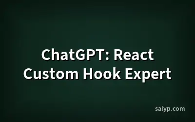 ChatGPT: React Custom Hook Expert