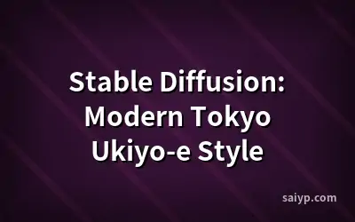 Stable Diffusion: Modern Tokyo Ukiyo-e Style