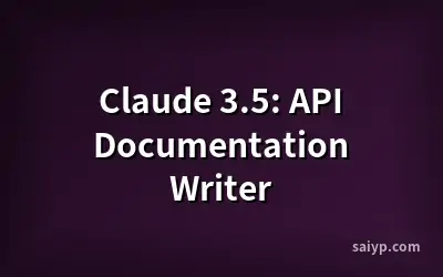 Claude 3.5: API Documentation Writer