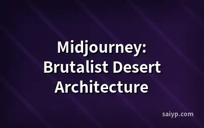 Midjourney: Brutalist Desert Architecture