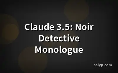 Claude 3.5: Noir Detective Monologue