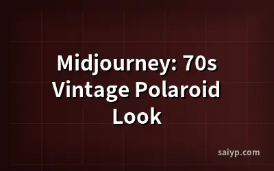 Midjourney: 70s Vintage Polaroid Look
