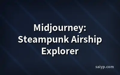 Midjourney: Steampunk Airship Explorer