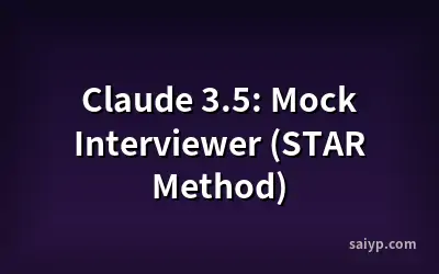 Claude 3.5: Mock Interviewer (STAR Method)
