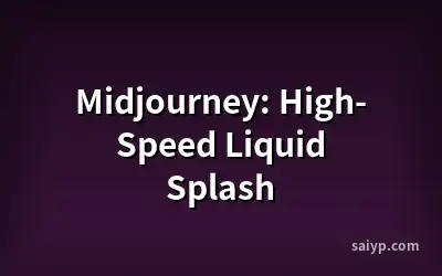 Midjourney: High-Speed Liquid Splash