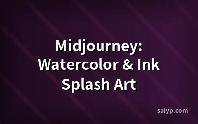 Midjourney: Watercolor & Ink Splash Art