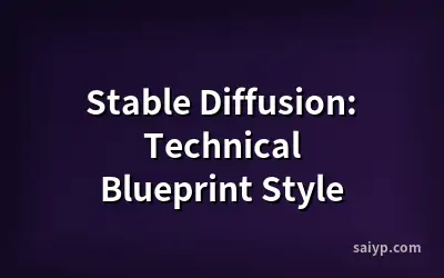 Stable Diffusion: Technical Blueprint Style