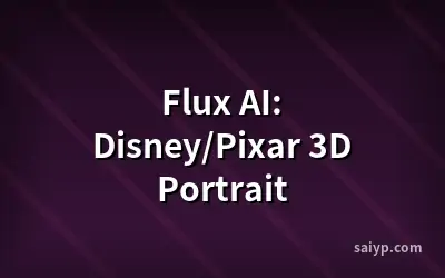 Flux AI: Disney/Pixar 3D Portrait