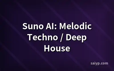 Suno AI: Melodic Techno / Deep House