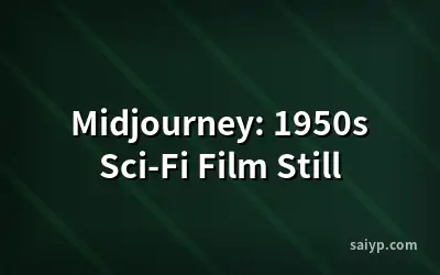 Midjourney: 1950s Sci-Fi Film Still