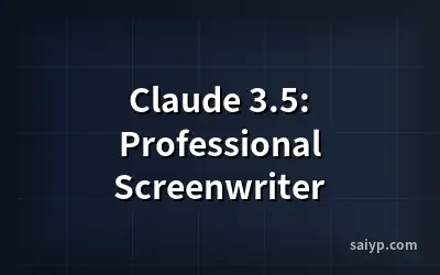 Claude 3.5: Professional Screenwriter