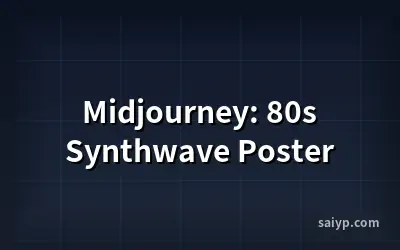 Midjourney: 80s Synthwave Poster