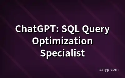 ChatGPT: SQL Query Optimization Specialist