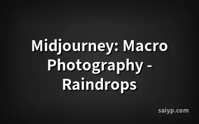 Midjourney: Macro Photography - Raindrops