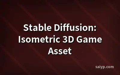 Stable Diffusion: Isometric 3D Game Asset