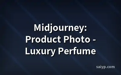 Midjourney: Product Photo - Luxury Perfume