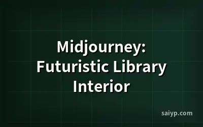 Midjourney: Futuristic Library Interior