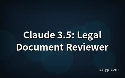 Claude 3.5: Legal Document Reviewer