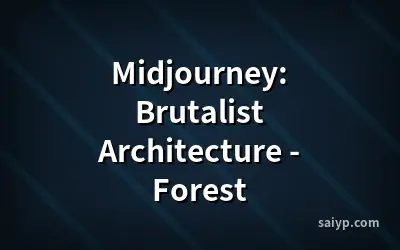 Midjourney: Brutalist Architecture - Forest