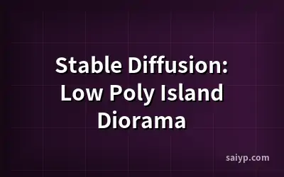Stable Diffusion: Low Poly Island Diorama