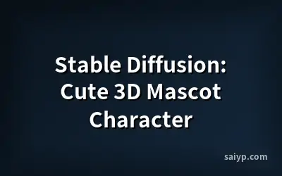 Stable Diffusion: Cute 3D Mascot Character