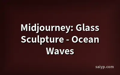 Midjourney: Glass Sculpture - Ocean Waves