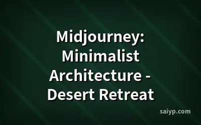 Midjourney: Minimalist Architecture - Desert Retreat