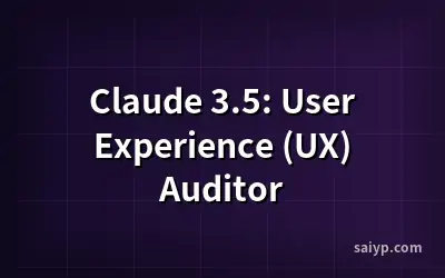 Claude 3.5: User Experience (UX) Auditor