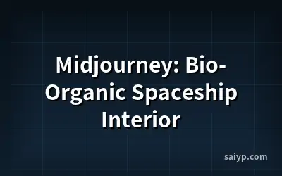 Midjourney: Bio-Organic Spaceship Interior
