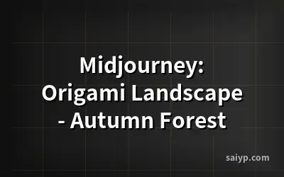 Midjourney: Origami Landscape - Autumn Forest
