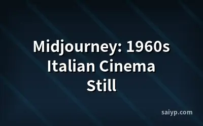 Midjourney: 1960s Italian Cinema Still