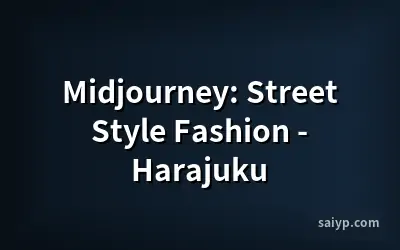 Midjourney: Street Style Fashion - Harajuku
