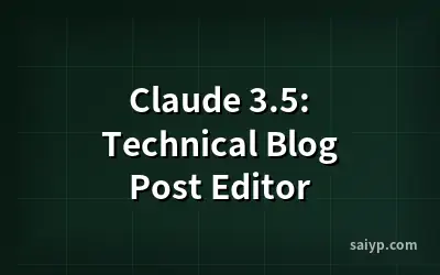 Claude 3.5: Technical Blog Post Editor